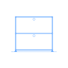 Furniture Credenzas Usm Haller Half File Credenza Outline Svg Vector, Free Vectors File